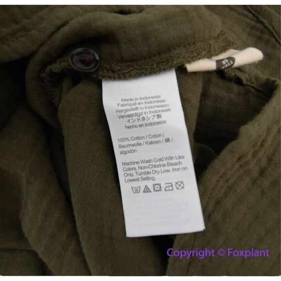 New! Madewell Lightspun Flap Pocket Oversized Ex-Boyfriend Shirt  green, size 1X - Picture 13 of 16